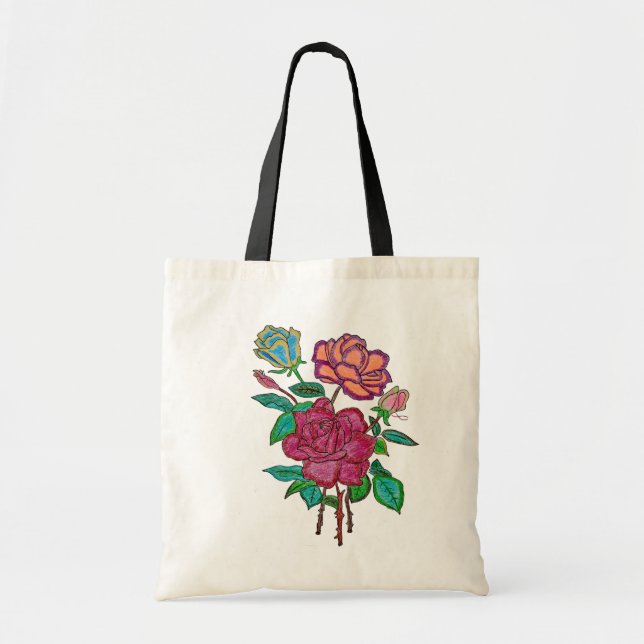 Bolsa Tote Rosa Artística (Frente)