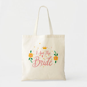 Bolsa Tote Rosa Bege Eu Sou A Noiva Festa de Despedida de Sol