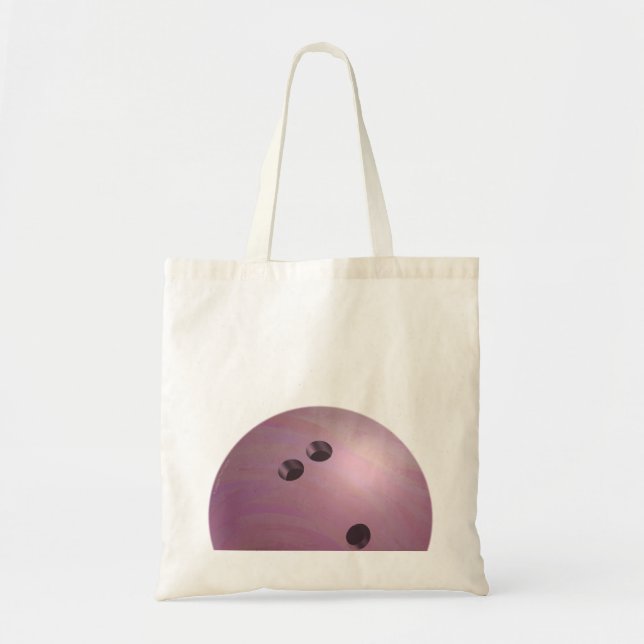 Bolsa Tote Rosa bola de boliche (Frente)