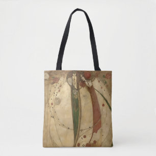 Bolsa Tote Rosa Branca e Rosa Vermelha por Margaret Mackintos