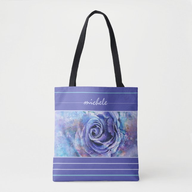 Bolsa Tote Rosa Colorida em Aquarela (Frente)
