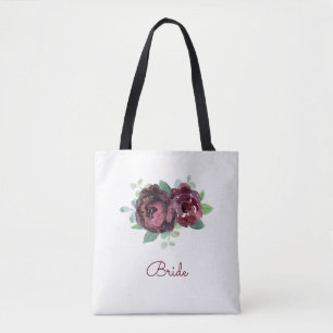 Bolsa Tote Rosa de Borda de Aquarela