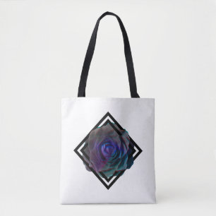 Bolsa Tote Rosa de enquadramento geométrico