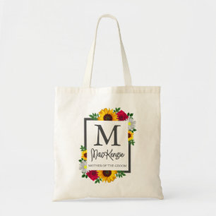 Bolsa Tote Rosa de Girassol Daisy Outono Floral Casamento Fes