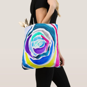 Bolsa Tote Rosa de pop azul