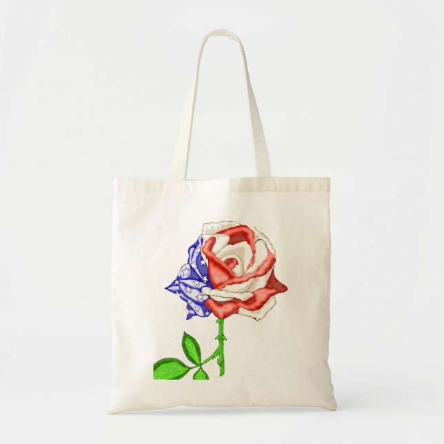Bolsa Tote Rosa de Sinalizador Patriótico (Frente)