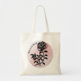 Bolsa Tote Rosa desenhando a rosa - Foco na beleza