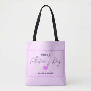 Bolsa Tote Rosa - Dia de os namorados roxo
