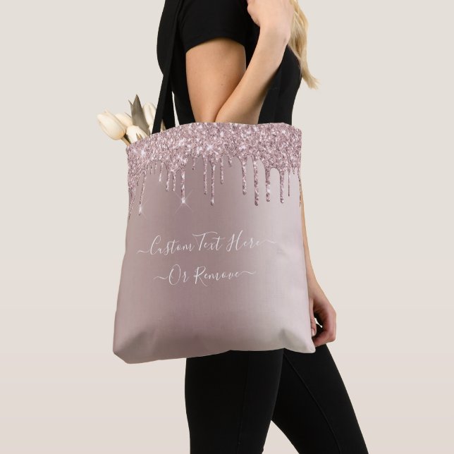 Bolsa Tote Rosa Dourada Brilhante Escamuflada Coloca a sua ba (Close Up)