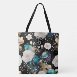 Bolsa Tote Rosa E Abstrato de Bolhas