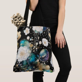 Bolsa Tote Rosa E Abstrato de Bolhas