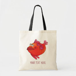 Bolsa Tote Rosa e vermelho lunáticos da arte dos peixes