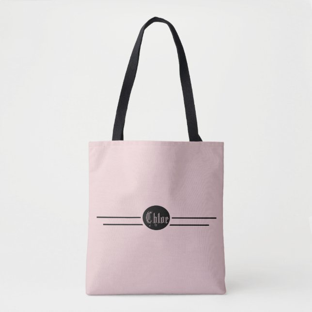 Bolsa Tote Rosa Editável (Frente)