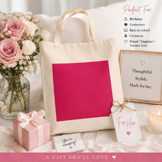 Bolsa Tote Rosa Estética | Presente Minimalista