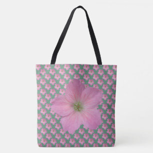 Bolsa Tote Rosa floral botânico doce em alguma cor