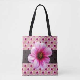 Bolsa Tote Rosa floral botânico em alguma cor