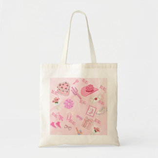 Bolsa Tote Rosa Kawaii feminina.
