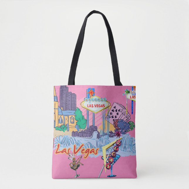 Bolsa Tote Rosa Las Vegas (Frente)
