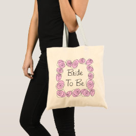 Bolsa Tote Rosa Lilac quadrado 'Noiva a Ser'