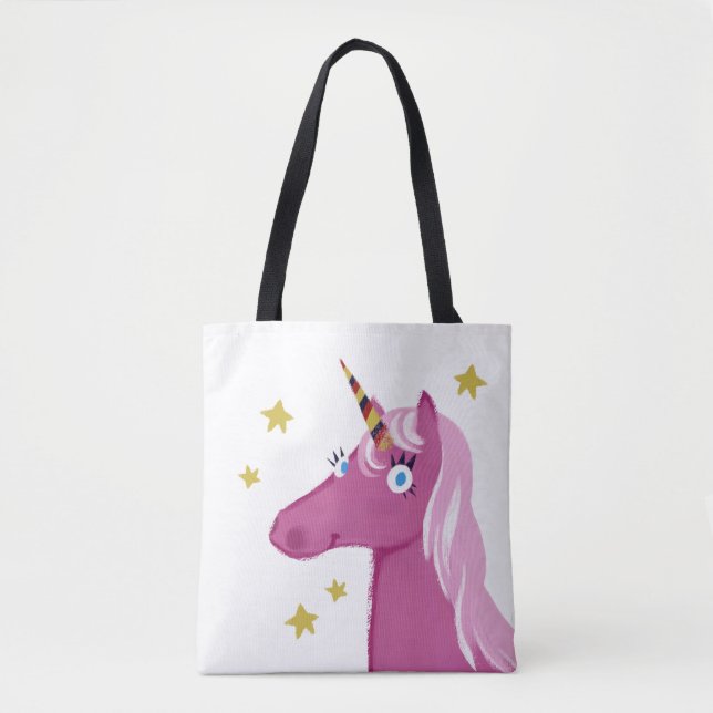 Bolsa Tote Rosa mágico do saco dos cavalos (Frente)