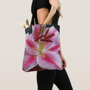 Bolsa Tote Rosa Oriental Lily Floral