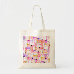 Bolsa Tote Rosa Pastel elegante, laranja, e aguarela azul