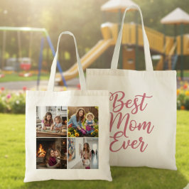 Bolsa Tote Rosa Personalizada 'Melhor Mãe do Mundo