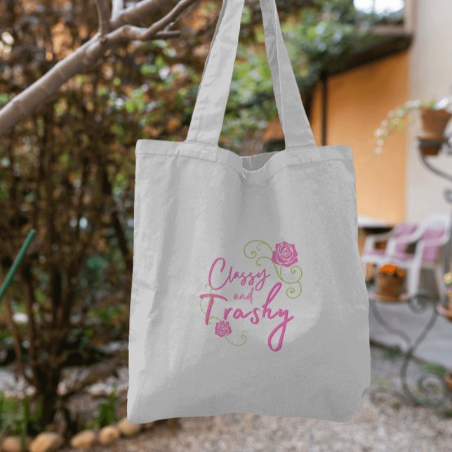 Bolsa Tote Rosa Pink Classy e Trashy   (Fun bridesmaid gifts!)