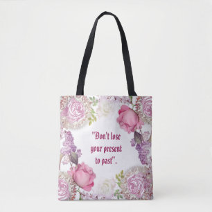 Bolsa Tote Rosa Rosa Lilac Bloom Flora Vintage, Rosa Decorosa