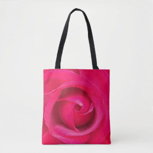 Bolsa Tote Rosa Rosa Vermelha Romântica