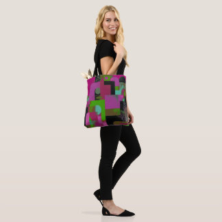 Bolsa Tote Rosa Verde Floral da Moda / Estética Ou