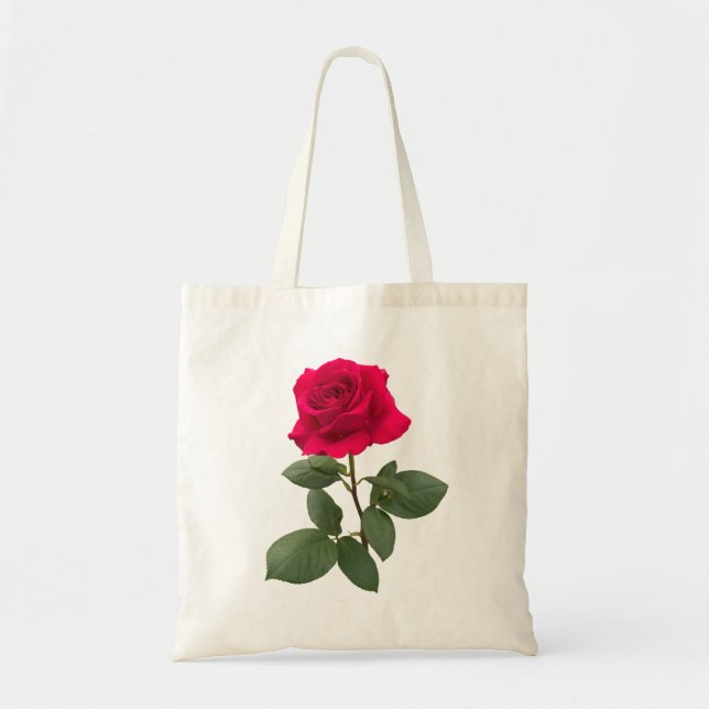 Bolsa Tote Rosa vermelha (Frente)