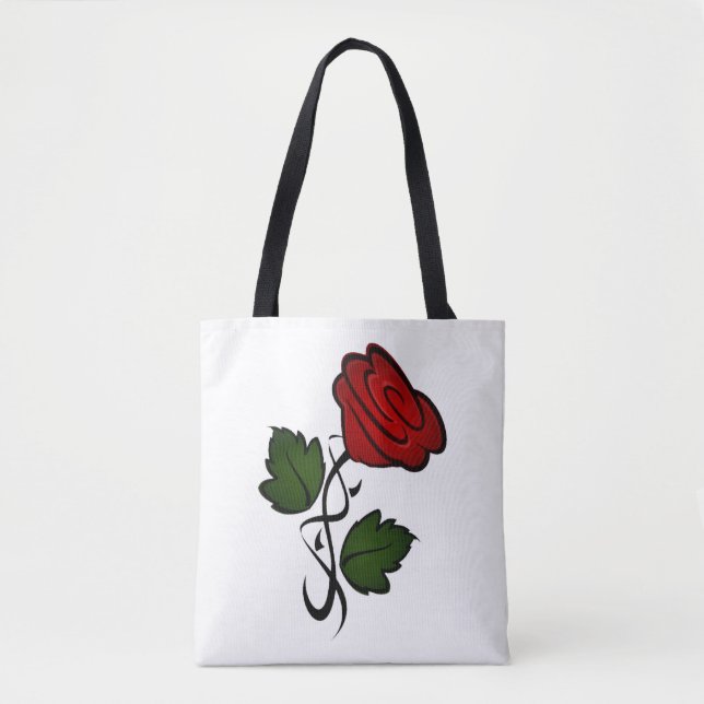 Bolsa Tote Rosa vermelha Kiss kash002 (Frente)
