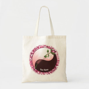 Bolsa Tote Rosa vermelha Yin Yang