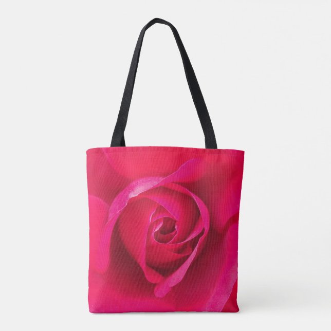 Bolsa Tote Rosa Vermelho Romântico Rosa v2 (Verso)