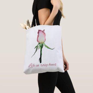 Bolsa Tote Rosa Vida em Tons Rosados Rosebud