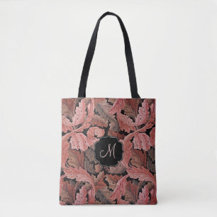 Bolsa Tote Rosa William Morris Acanthus com Monograma