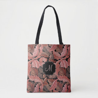 Bolsa Tote Rosa William Morris Acanthus com Monograma