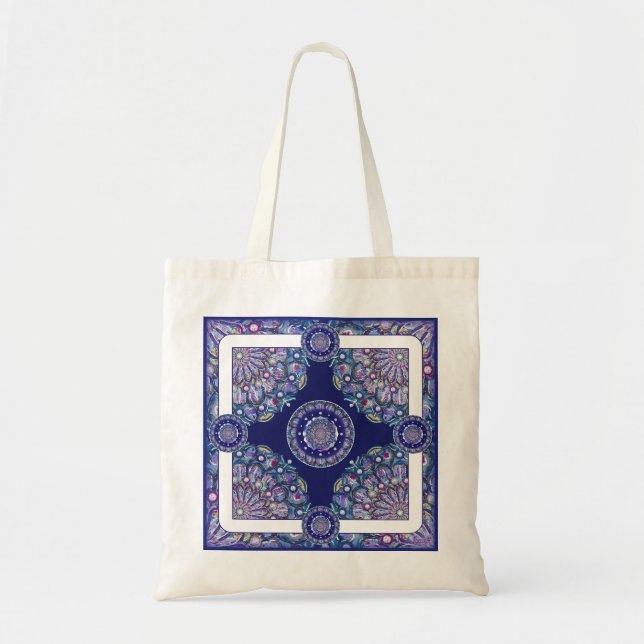 Bolsa Tote Rosace Azul (Frente)