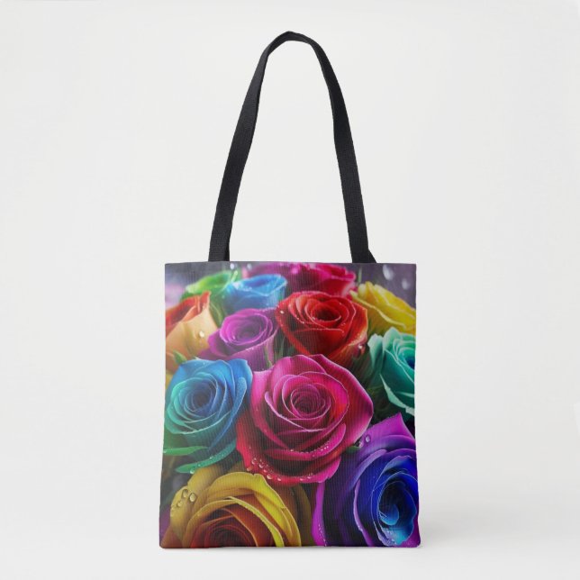 Bolsa Tote 🌈 Rosas (Frente)
