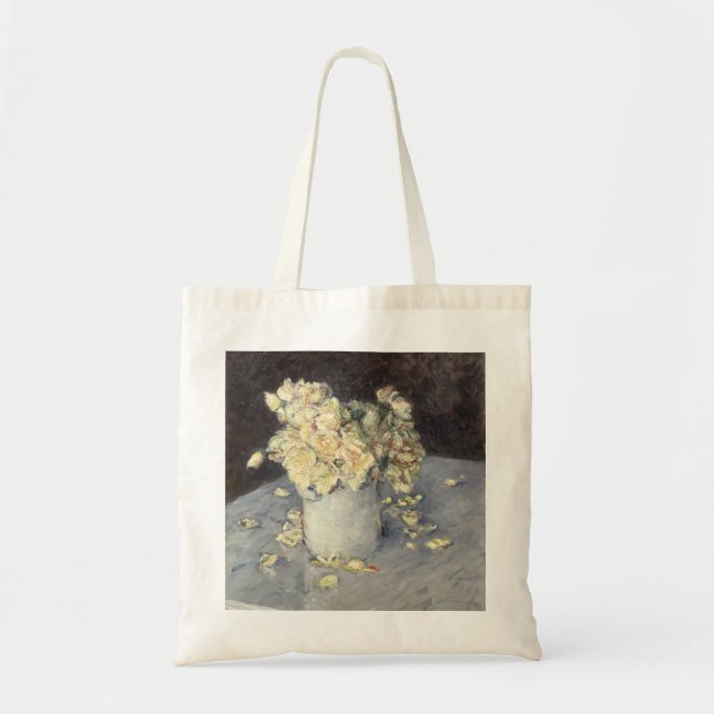 Bolsa Tote Rosas Amarelas em um Vaso por Impressionista de Ca (Frente)