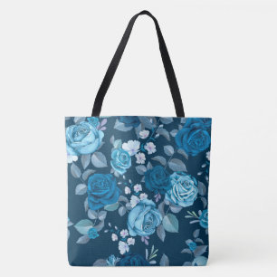 Bolsa Tote Rosas azuis