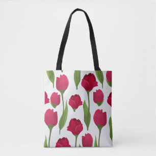 Bolsa Tote Rosas Botânicos bonito, Rosa-Rosa