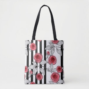 Bolsa Tote Rosas de Aquarela