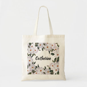 Bolsa Tote Rosas de Aquarela Ballerina Arte Floral