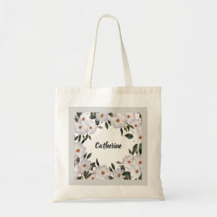 Bolsa Tote Rosas de Aquarela Ballerina Arte Floral