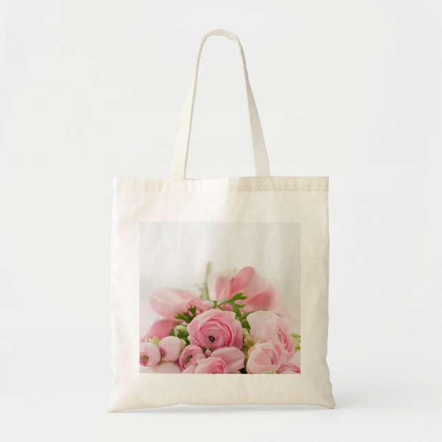 Bolsa Tote Rosas de Casamento Rosa (Frente)