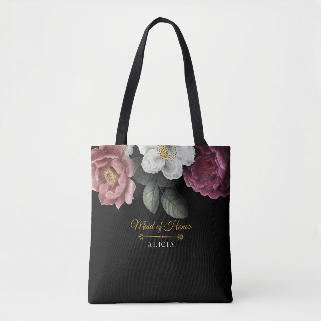 Bolsa Tote Rosas de florescência (Frente)