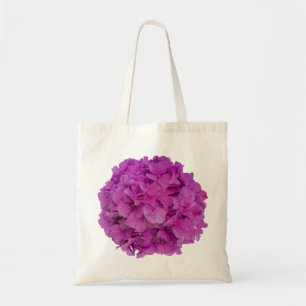 Bolsa Tote Rosas de hidrangeas florais magenta cor-de-rosa El