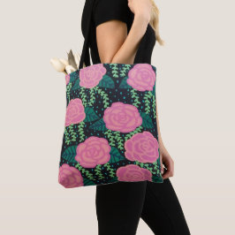 Bolsa Tote Rosas de Lixo Rosa
